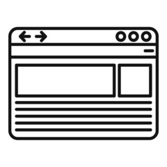 Poster - browser window icon outline vector. internet computer