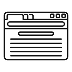 Poster - internet browser icon outline vector. computer window