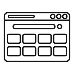 Poster - browser screen icon outline vector. internet computer