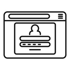 Poster - website browser icon outline vector. computer internet