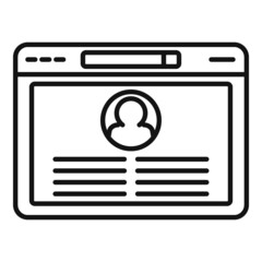 Poster - browser error icon outline vector. window computer