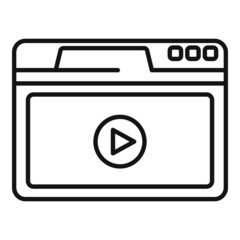 Poster - browser tab icon outline vector. window computer