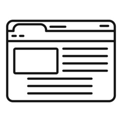 Poster - digital browser icon outline vector. bar interface