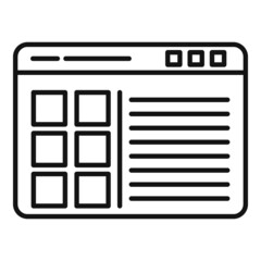 Poster - Browser address icon outline vector. Computer interface