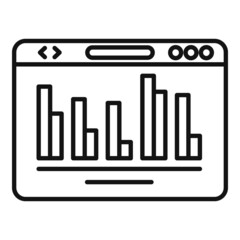 Poster - browser dialog icon outline vector. web screen