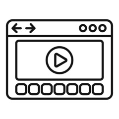 Poster - browser blank icon outline vector. computer window