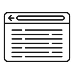 Poster - browser wireframe icon outline vector. computer internet