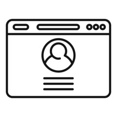 Poster - mobile browser icon outline vector. screen website