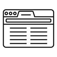 Poster - old browser icon outline vector. window internet