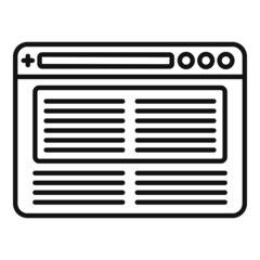 Poster - Video browser icon outline vector. Computer internet