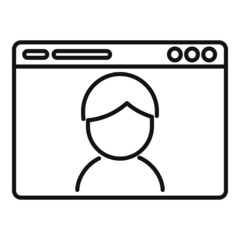Poster - Video online icon outline vector. Live stream