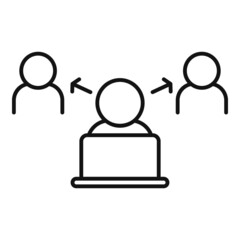 Poster - trust choice icon outline vector. deal hand