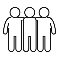 Poster - trust community icon outline vector. handshake partner