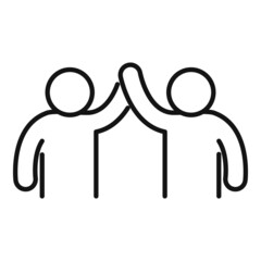 Poster - trust union icon outline vector. friend cooperation