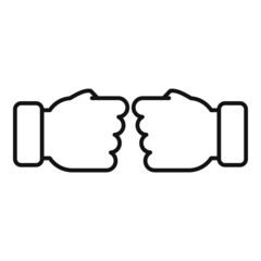 Poster - Trust partner icon outline vector. Hand deal