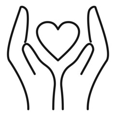 Poster - trust investor icon outline vector. love friend