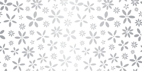 Poster - Cute floral repeat pattern background, seamless wallpaper
