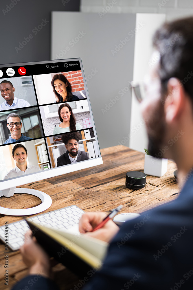 Online Video Conference Interview Meeting Stock Photo | Adobe Stock
