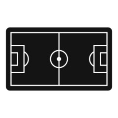 Sticker - Football field icon simple vector. Soccer pitch