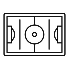 Poster - football field icon outline vector. soccer pitch