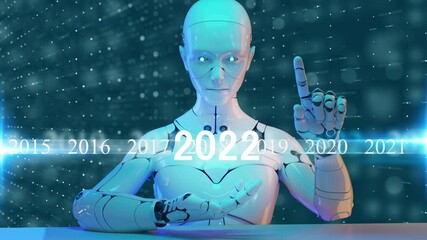 Poster - digital smart world, 3d ai artificial intelligence robot engineer digital technology security contro
