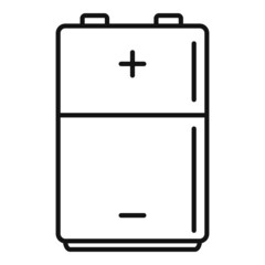 Wall Mural - Recycle battery icon outline vector. Full energy