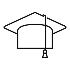 Poster - Graduate cap icon outline vector. Diploma hat