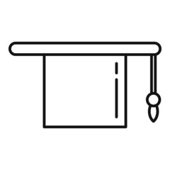 Poster - Master graduation hat icon outline vector. College diploma
