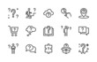Questions vector linear icons set. Simple isolated collection of question icon for web sites and mobile. Editable Stroke.