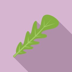 Poster - Cooking rucola icon flat vector. Arugula vegetable