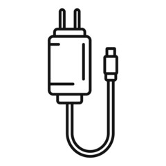 Canvas Print - Charger plug icon outline vector. Phone charge