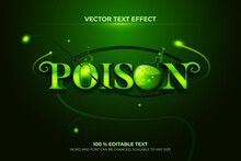 Poison Editable 3d Text Effect With Green Branch Backround Style