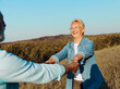 © Lumos sp - woman man outdoor senior couple happy lifestyle retirement together smiling love dancing nature mature
