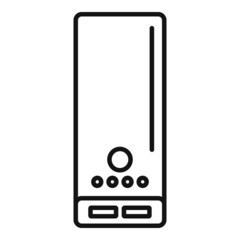 Poster - smartphone power bank icon outline vector. phone battery