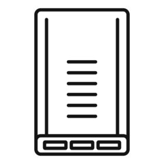 Poster - external power bank icon outline vector. phone charger