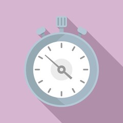 Poster - Start stopwatch icon flat vector. Watch timer