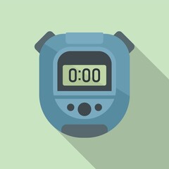 Canvas Print - Digital stopwatch icon flat vector. Stop timer