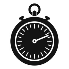 Poster - Stop timer icon simple vector. Stopwatch time
