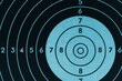© Deacon docs - Target for shooting. Dark black and blue inverted background or wallpaper. Backdrop for shooting sports and training