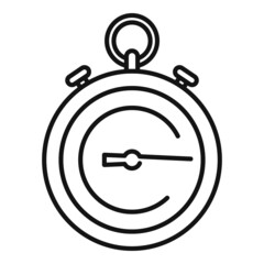 Poster - Stopwatch icon outline vector. Stop clock