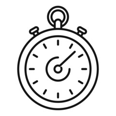 Poster - Stop clock icon outline vector. Stopwatch timer
