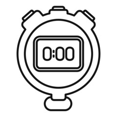 Poster - Stop timer icon outline vector. Stopwatch time