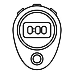Poster - Countdown timer icon outline vector. Stopwatch clock