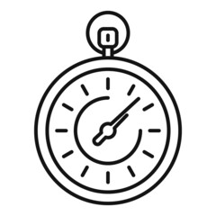 Poster - Chronometer icon outline vector. Stopwatch clock