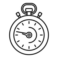 Poster - Stopwatch time icon outline vector. Timer clock