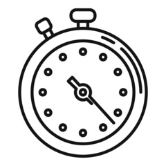 Sticker - Stopwatch meter icon outline vector. Clock watch