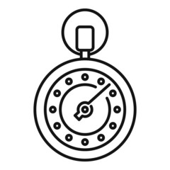 Poster - Accurate stopwatch icon outline vector. Watch timer