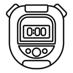 Poster - Finish stopwatch icon outline vector. Clock stop