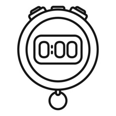 Poster - Start stopwatch icon outline vector. Watch timer