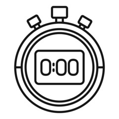 Poster - Digital stopwatch icon outline vector. Stop timer
